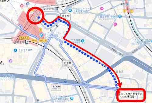 LAVA千葉店への行き方