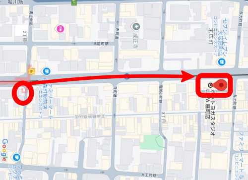 LAVA扇町店への行き方