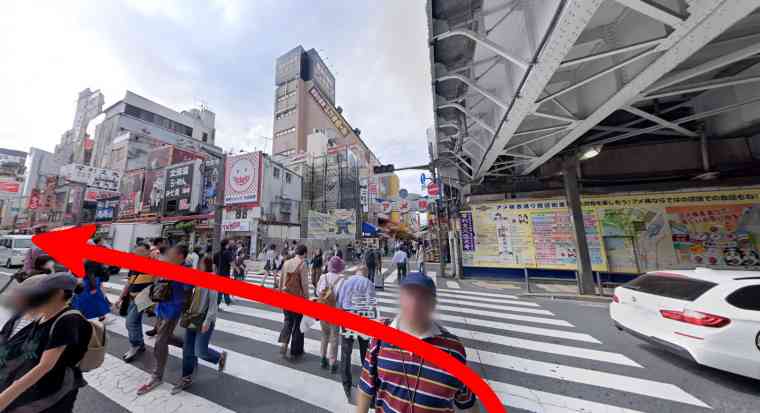 カルド上野店への行き方