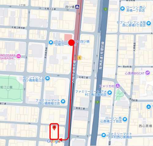 カルド堀江店への行き方