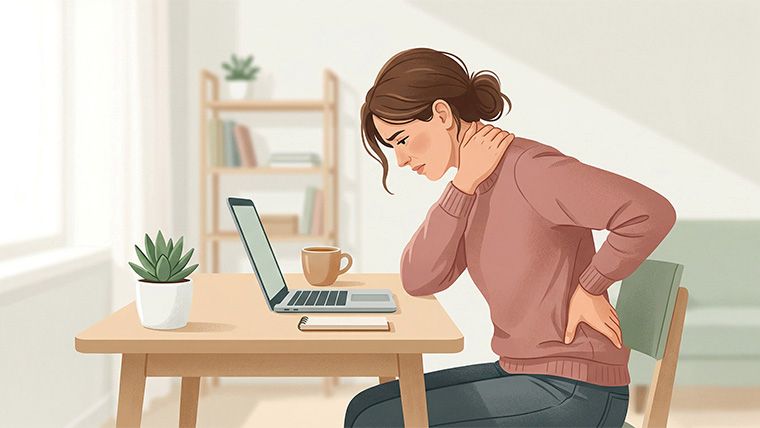 腰痛・肩こりに悩む女性